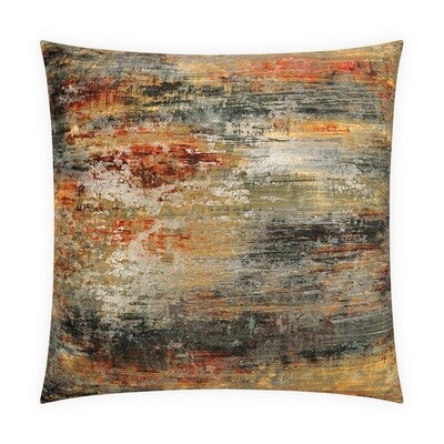 Abstract Orange Painting Pattern 24" Accent Pillow