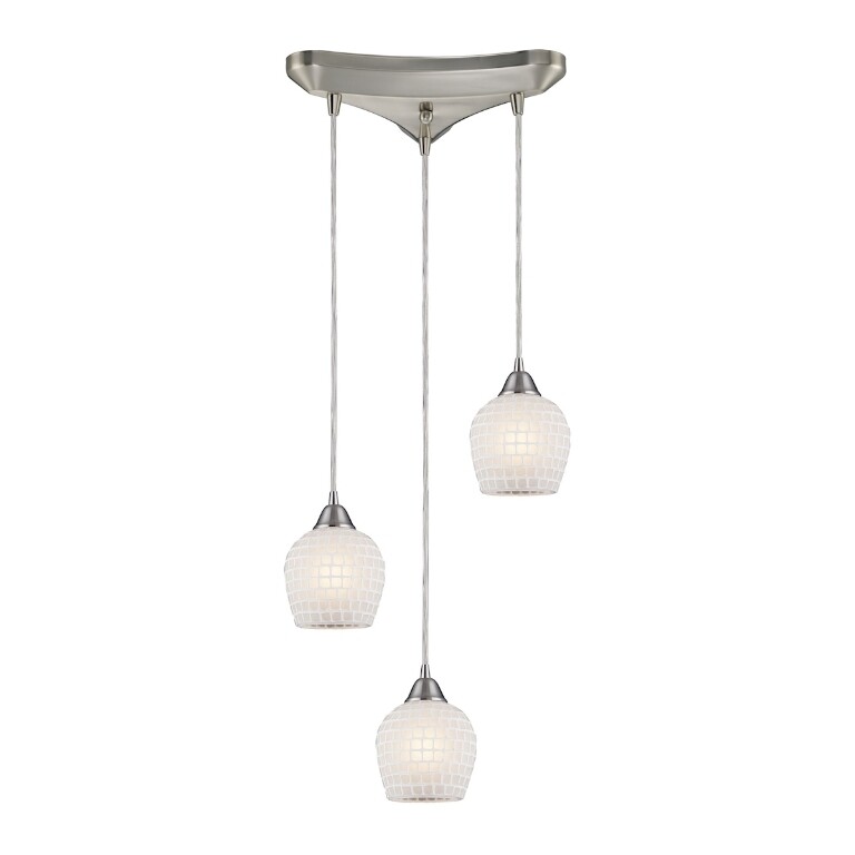 Modern 3-Light Multi Pendant in White