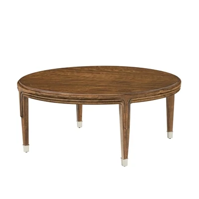 42" Sleek Walnut Brown Wood Cocktail Table
