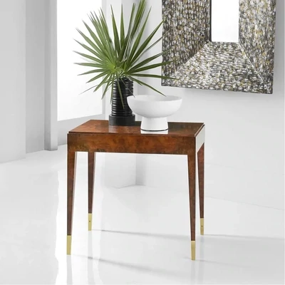 Selena Dark Brown Wood End Table