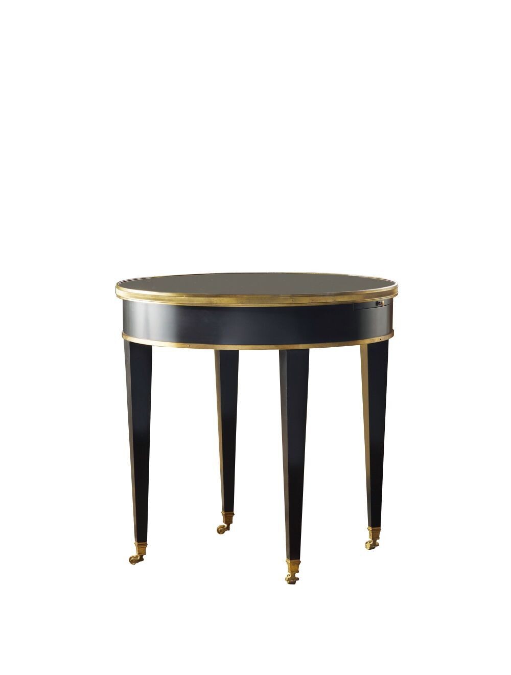 Tuxedo Round Glass Top End Table