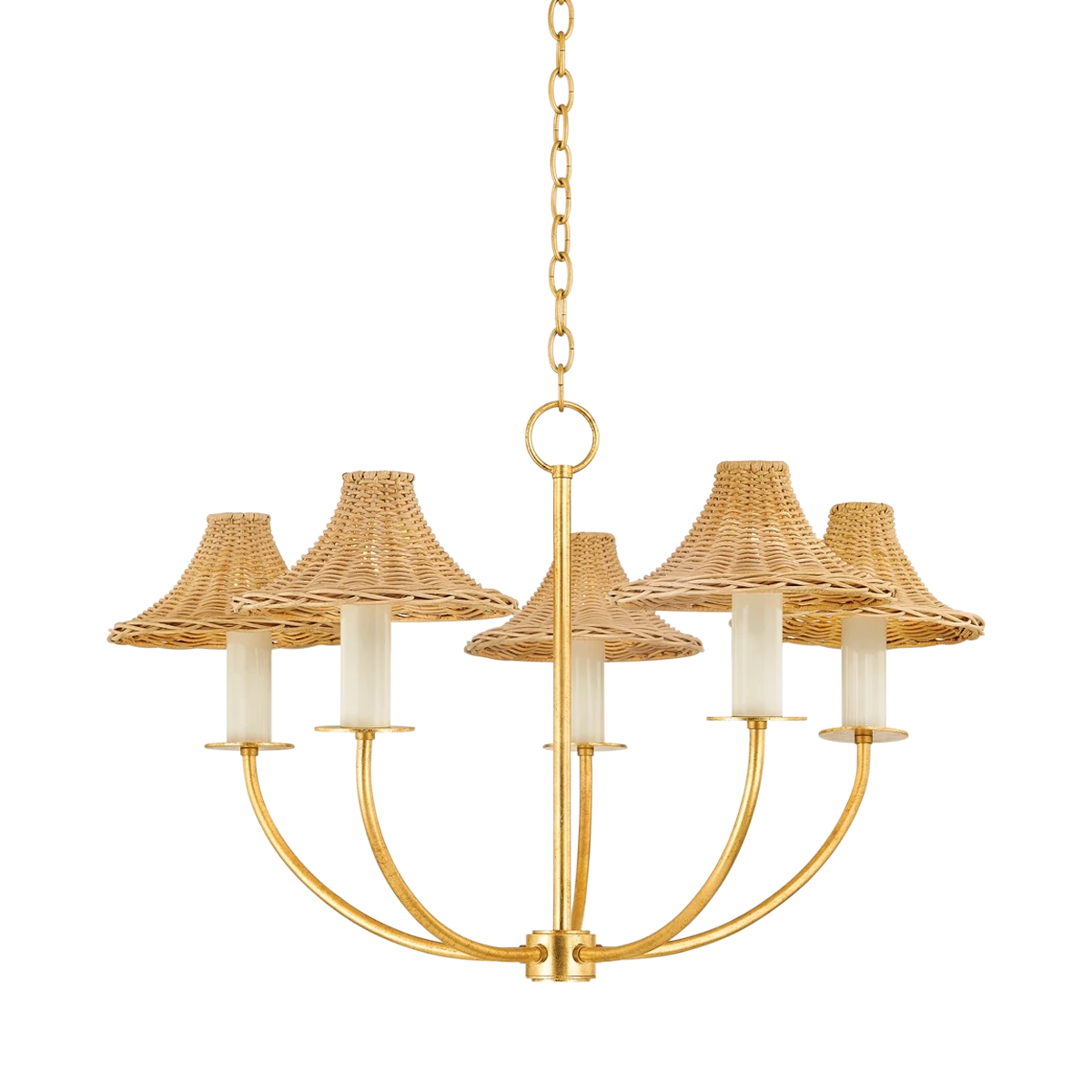 Rattan Small Hat Chandelier