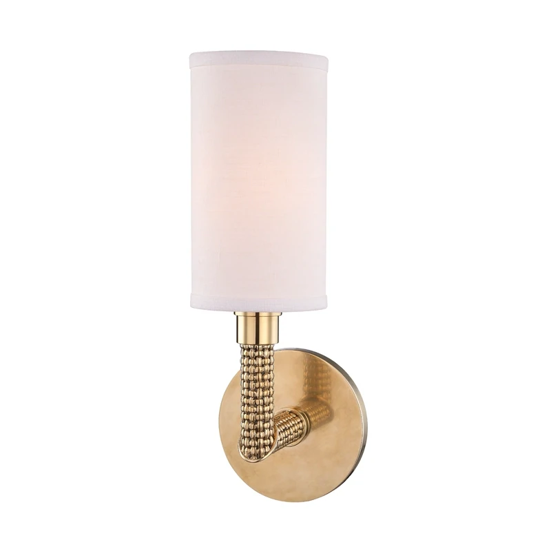 Classic Brass Wall Sconce with Shade