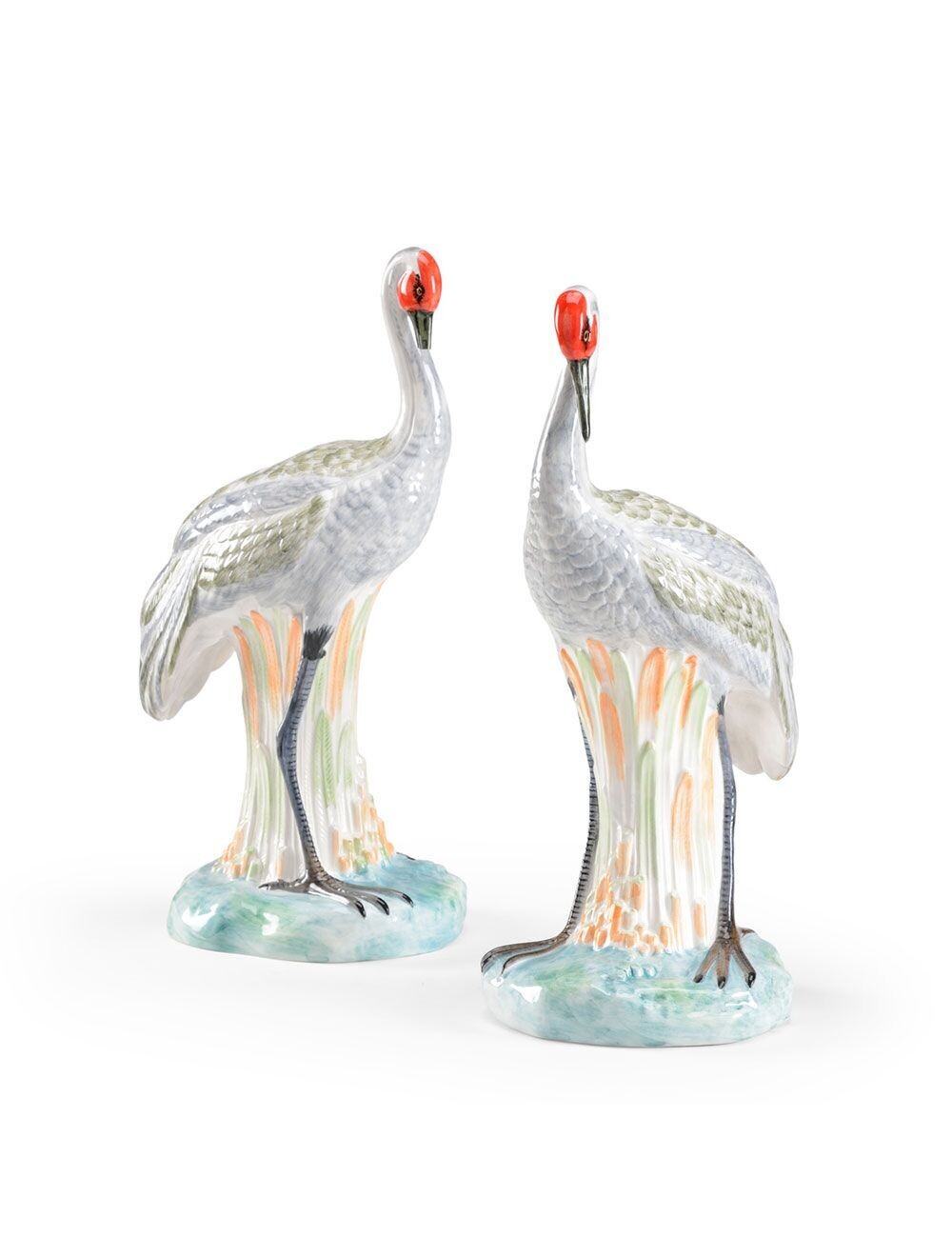 Pair of Ceramic Cranes