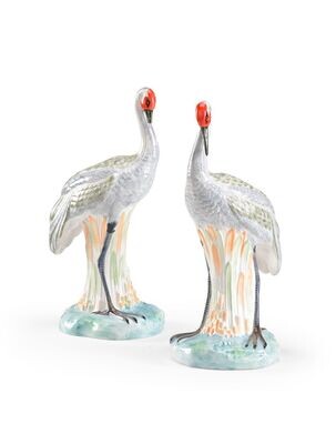 Pair of Ceramic Cranes