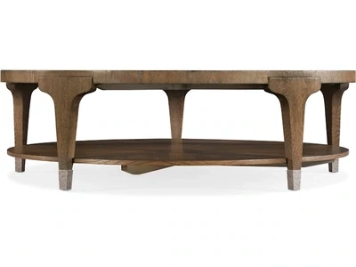 Chapman Casual Round Cocktail Table with Storage