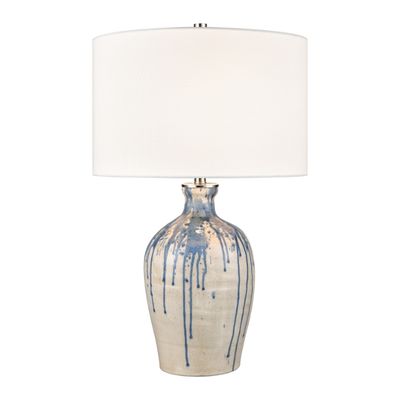 Blue and White Crackle Glaze Lamp