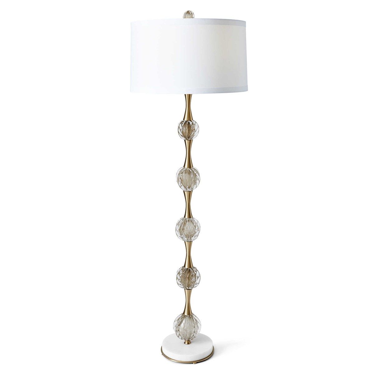 Glass Stacked Orb Accent Floor Lamp