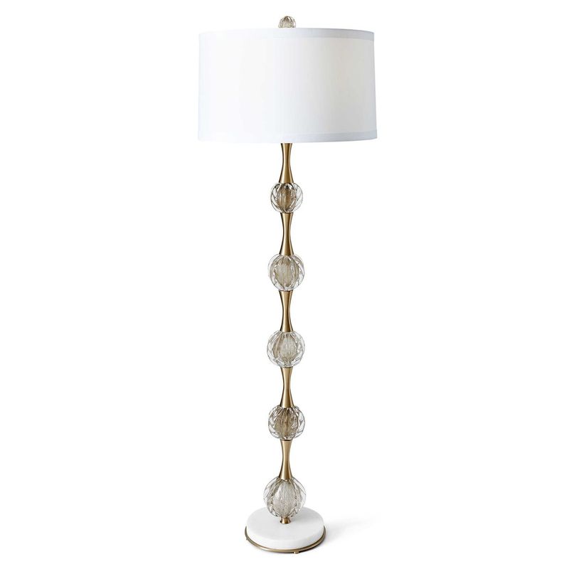 Glass Stacked Orb Accent Floor Lamp