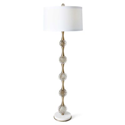 Glass Stacked Orb Accent Floor Lamp