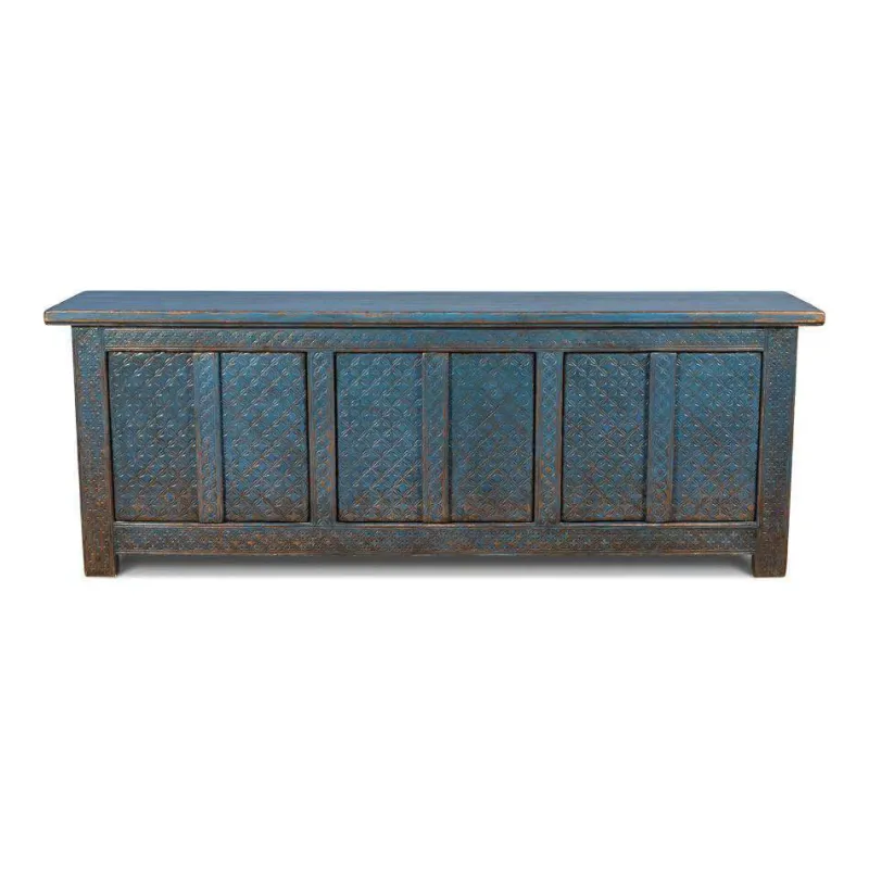 Persian Dark Blue 6-Door Sideboard Cabinet