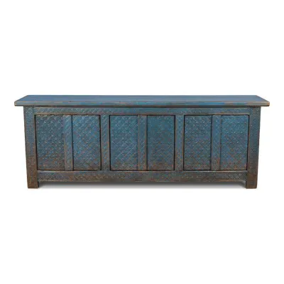Persian Dark Blue 6-Door Sideboard Cabinet