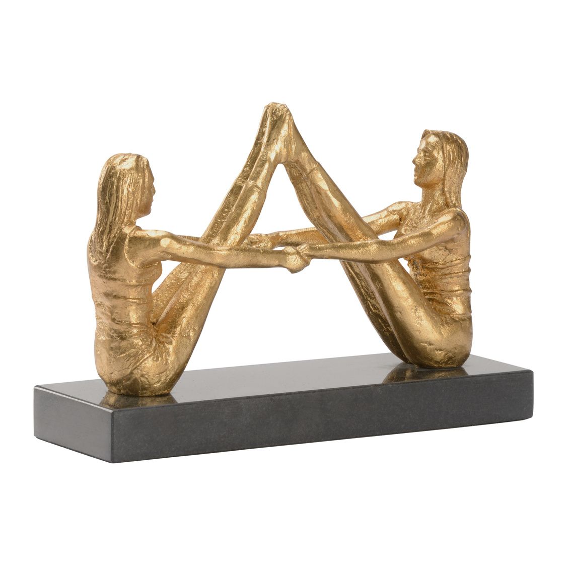 Gold Female Yoga Figurine