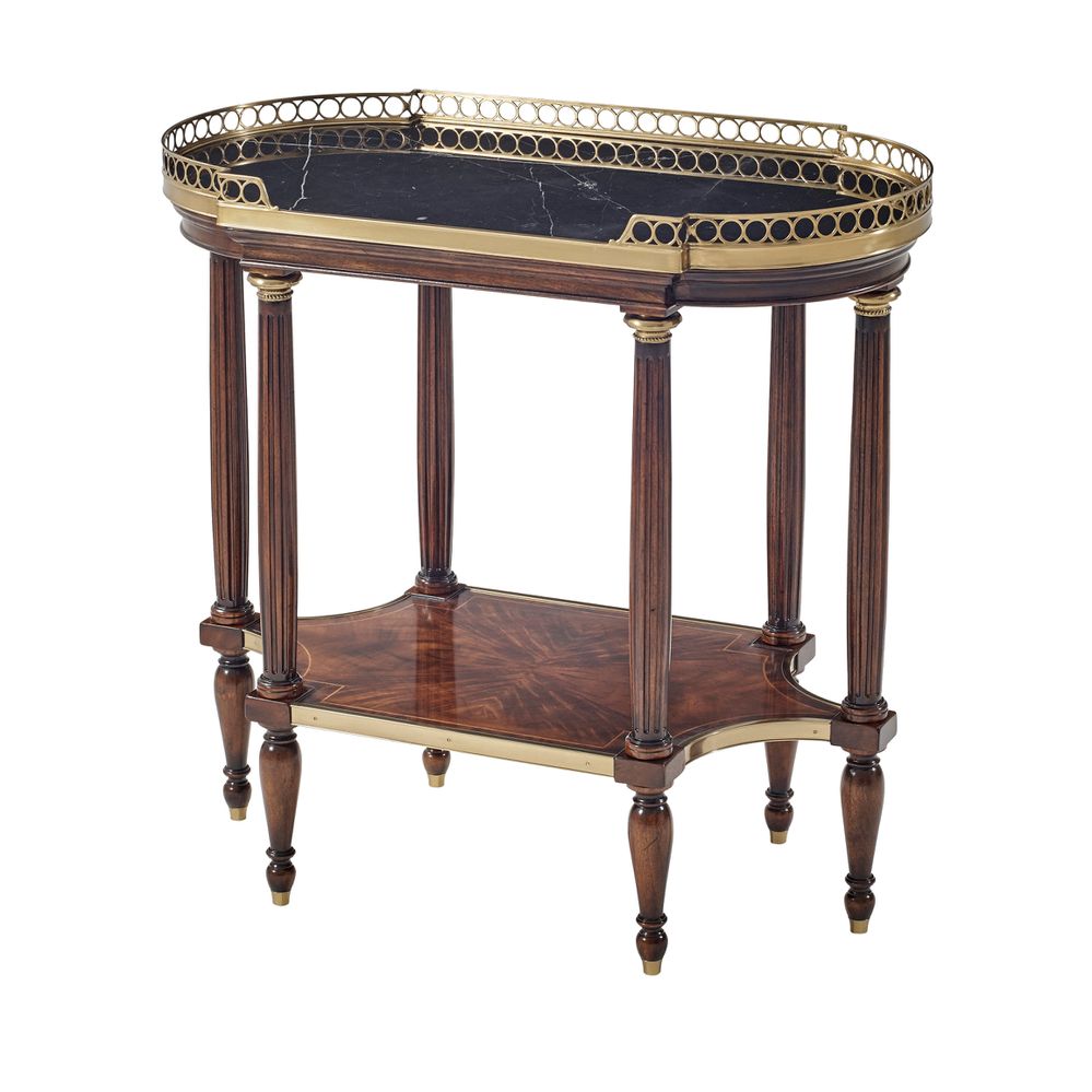 Parfait Side Table with Brass Gallery