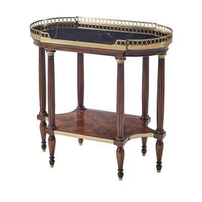 Parfait Side Table with Brass Gallery