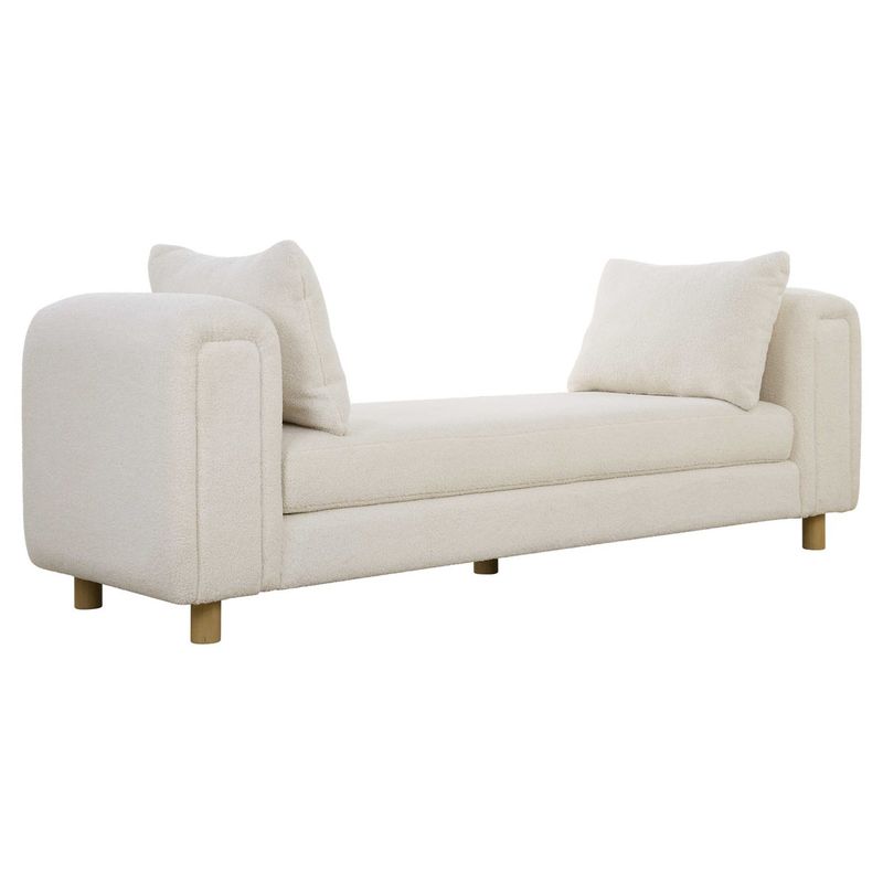 Contemporary Oversized Upholstered Bench with Arms