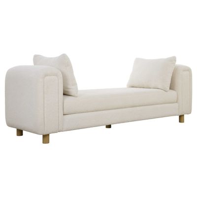 Contemporary Oversized Upholstered Bench with Arms