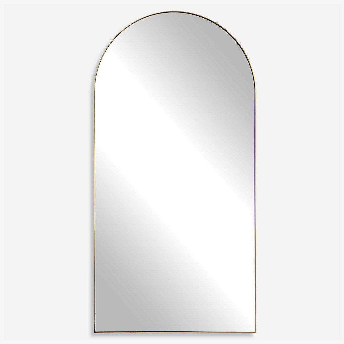 Antique Brass Arched Wall Mirror