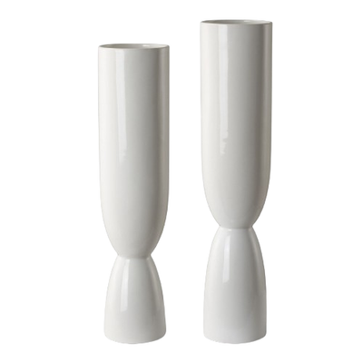 Fired Glaze Ceramic Decorative Vases - Set of 2
