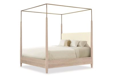 Cadence Metal Canopy Four Poster King Bed with HeadBoard
