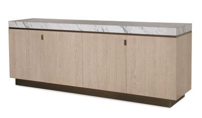Cadence Light Oak Credenza with Doors