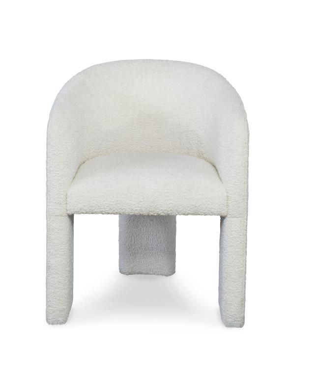 Boucle Upholstered Barrel Dining Chair