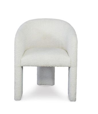 Boucle Upholstered Barrel Dining Chair
