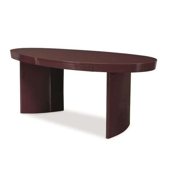 Cadence Modern Oval Writing Desk with Single Drawer