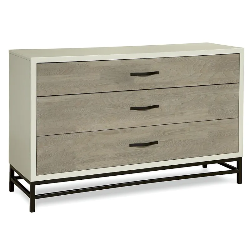 Modern Two-Tone 3-Drawer Wood Dresser