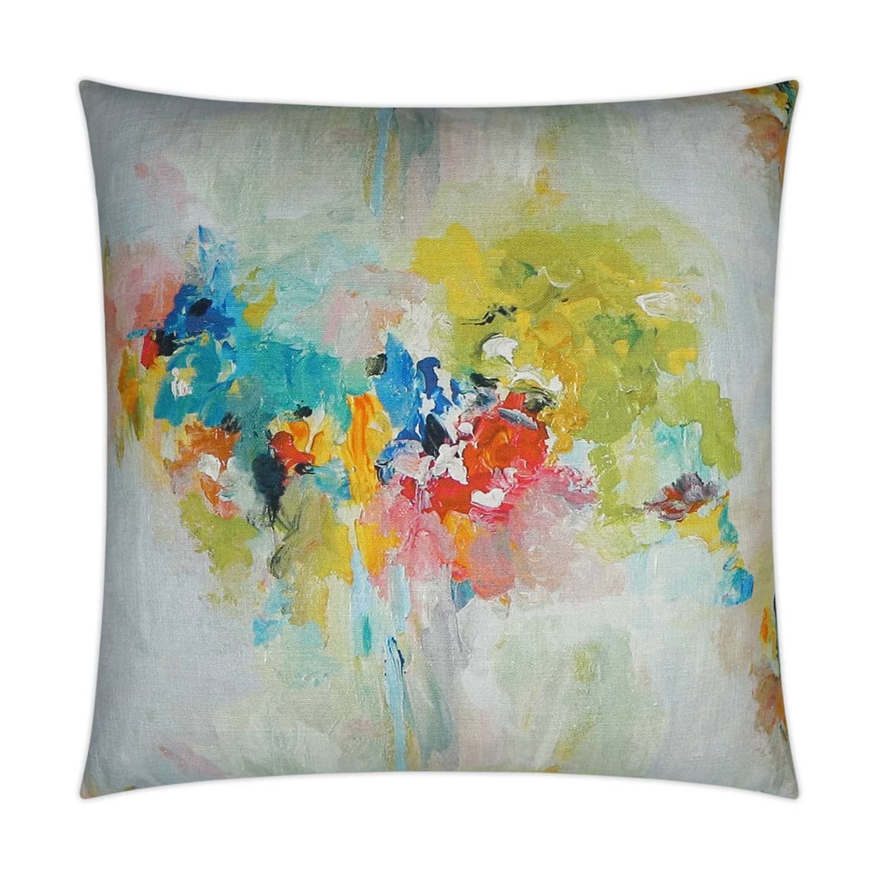 Giverny Abstract Multicolor Decorative Pillow 22x22