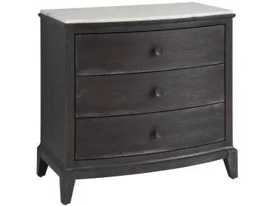 Modern 3-Drawers Brown Solid Wood Nightstand