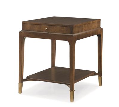 Elegant Wood Drawer Box End Table
