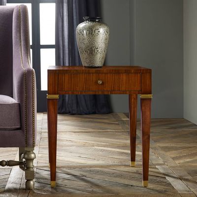 Modern Rosewood End Table with Drawer