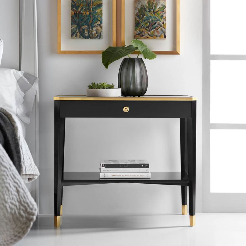 Ebony Luxury Console Table with Drawer