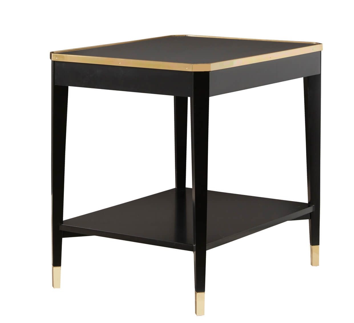 Modern Black Rectangular End Table