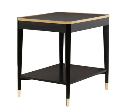 Modern Black Rectangular End Table