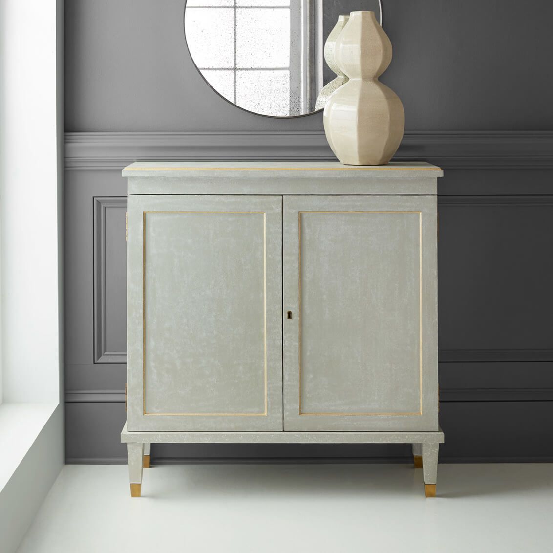 Gustavian Two Door Accent Cabinet