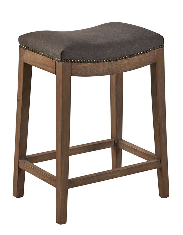 Upholstered Saddle Style Backless Counter Stool