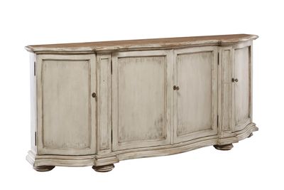 Distressed Gray 4-Door Sideboard