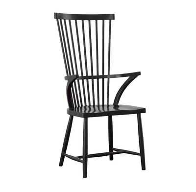 Modern Black Windsor Dining Armchair High Back Modern Windsor Wood Dining Chair in Black