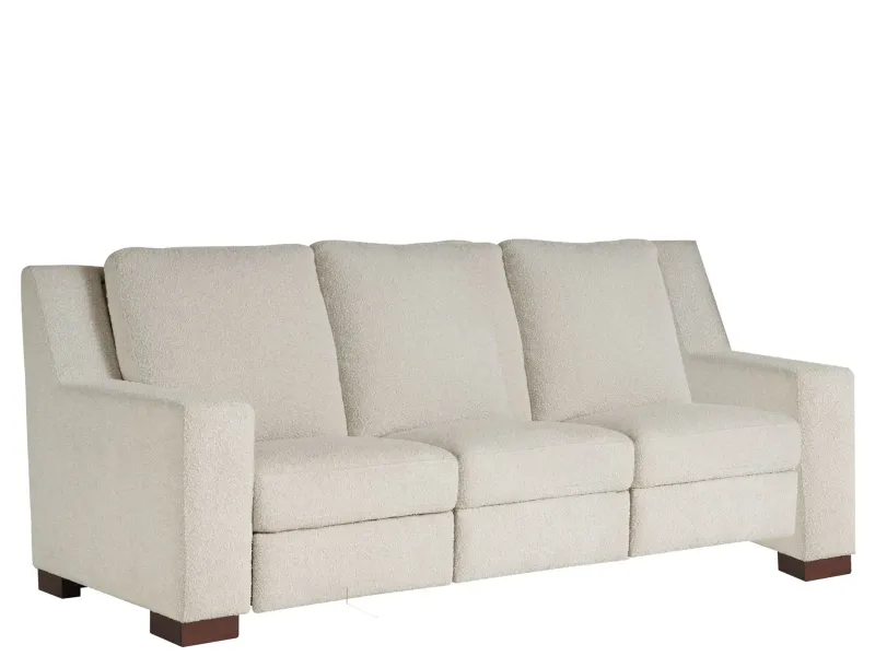 White 89" Power Reclining Sofa with USB and Thunderbolt port