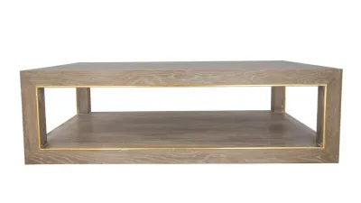 Natural Coffee Table with Storage