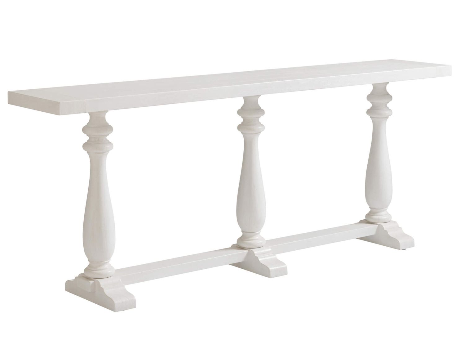 Modern long narrow white console table