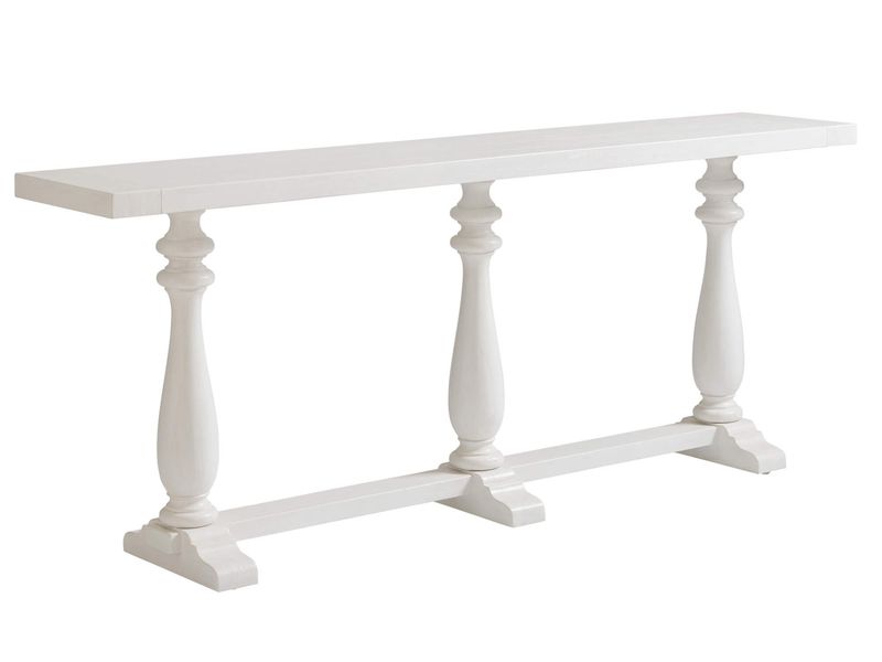 Modern long narrow white console table
