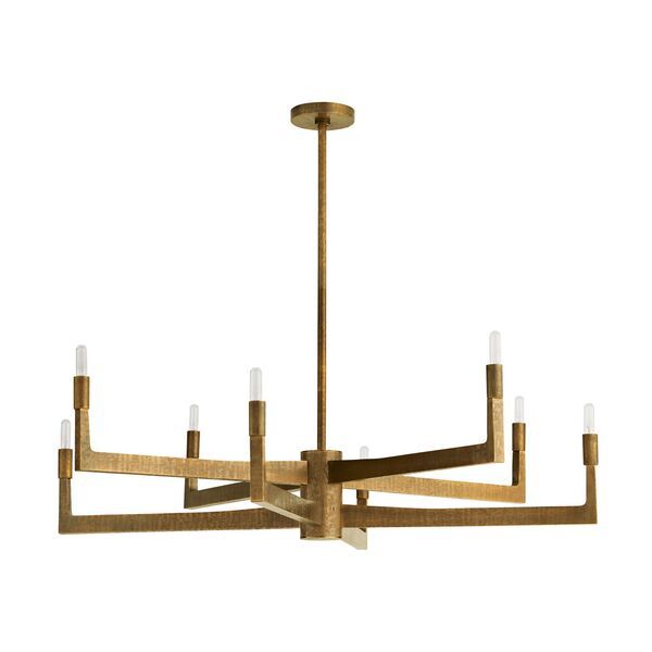 Elegant 8 arm brass dining room chandelier