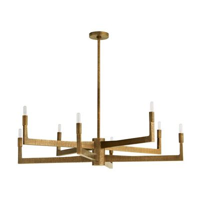 Elegant 8 arm brass dining room chandelier