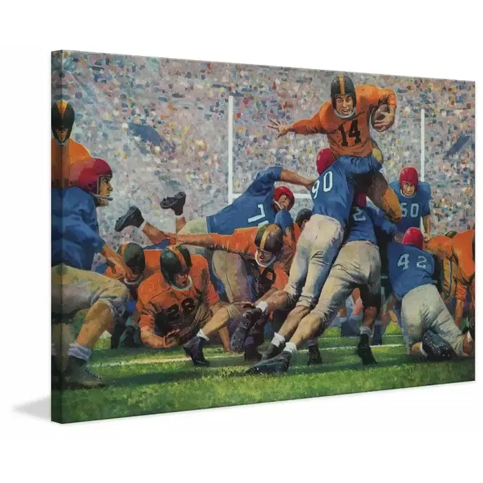 Football Game Action Canvas Wall Decor