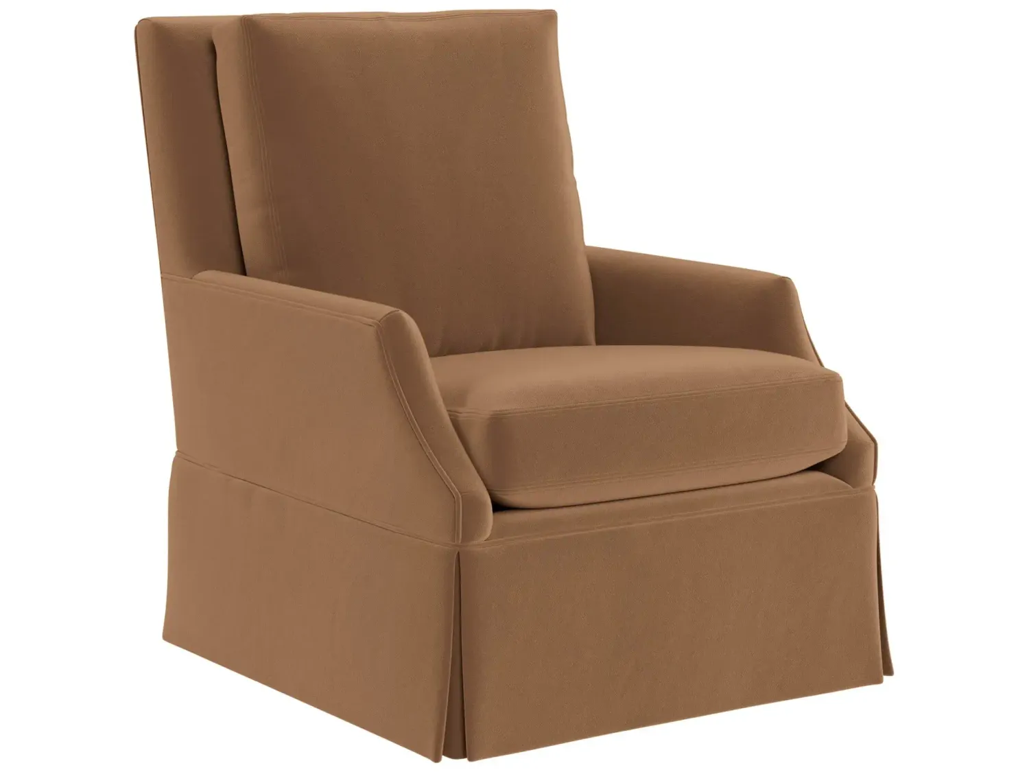 Dark Brown Swivel Glider with Skirt