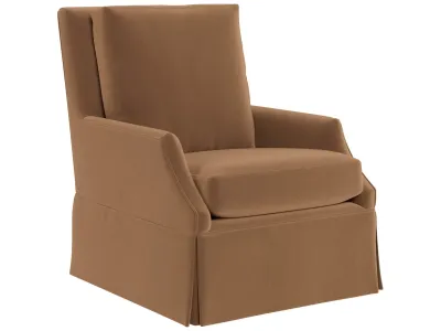 Dark Brown Swivel Glider with Skirt