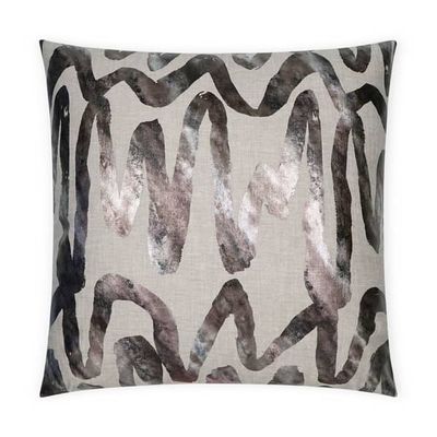Pale Lavender and Pewter Throw Pillow